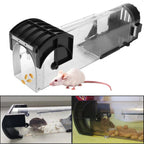 Live Catch Mouse Trap with Spring-Loaded Metal Door and Clear Plastic Body All Vera Mart