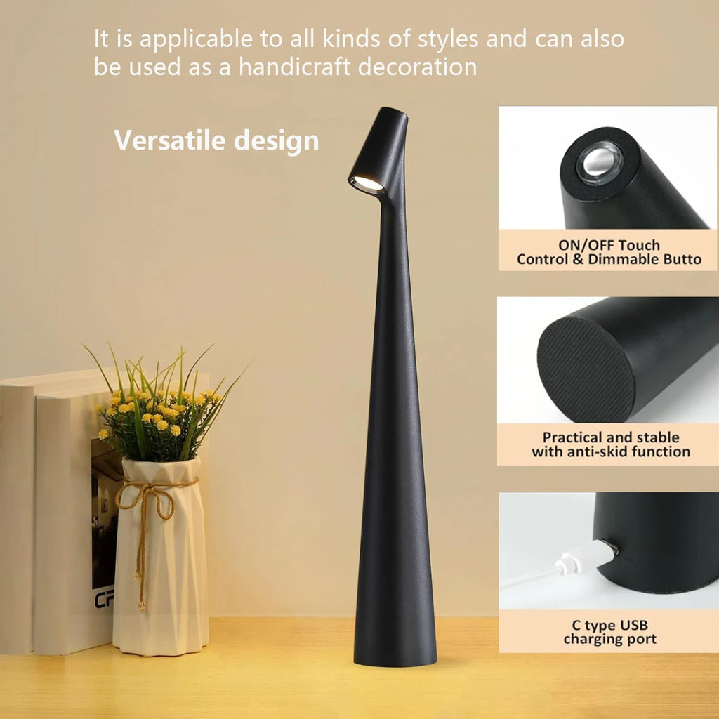 Rechargeable Desk Lamp with Touch Sensor and Three Color Temperatures All Vera Mart