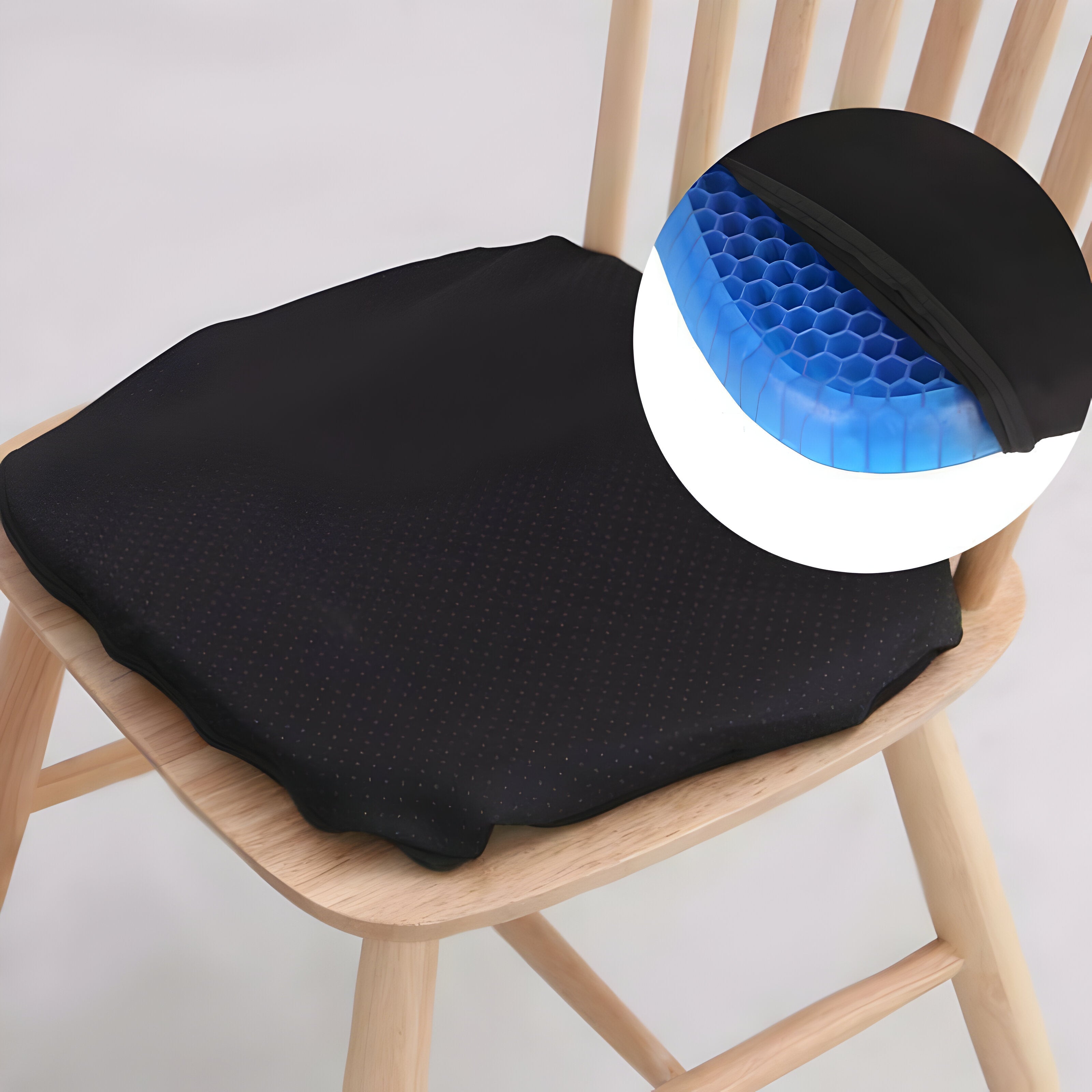 Honeycomb Gel Seat Cushion with Non-Slip Cover and Airflow Design All Vera Mart