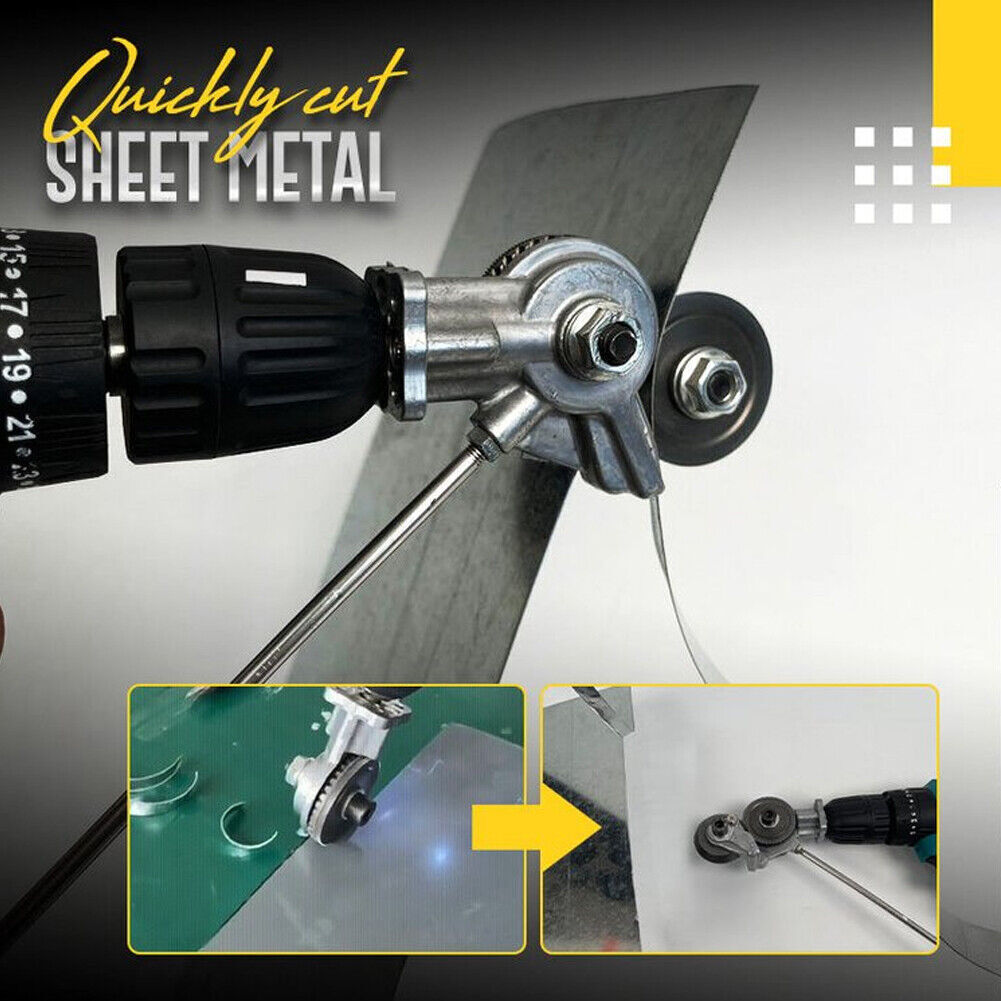 Metal Sheet Cutter Attachment with Safety Guard for Electric Drills, 3mm Capacity All Vera Mart