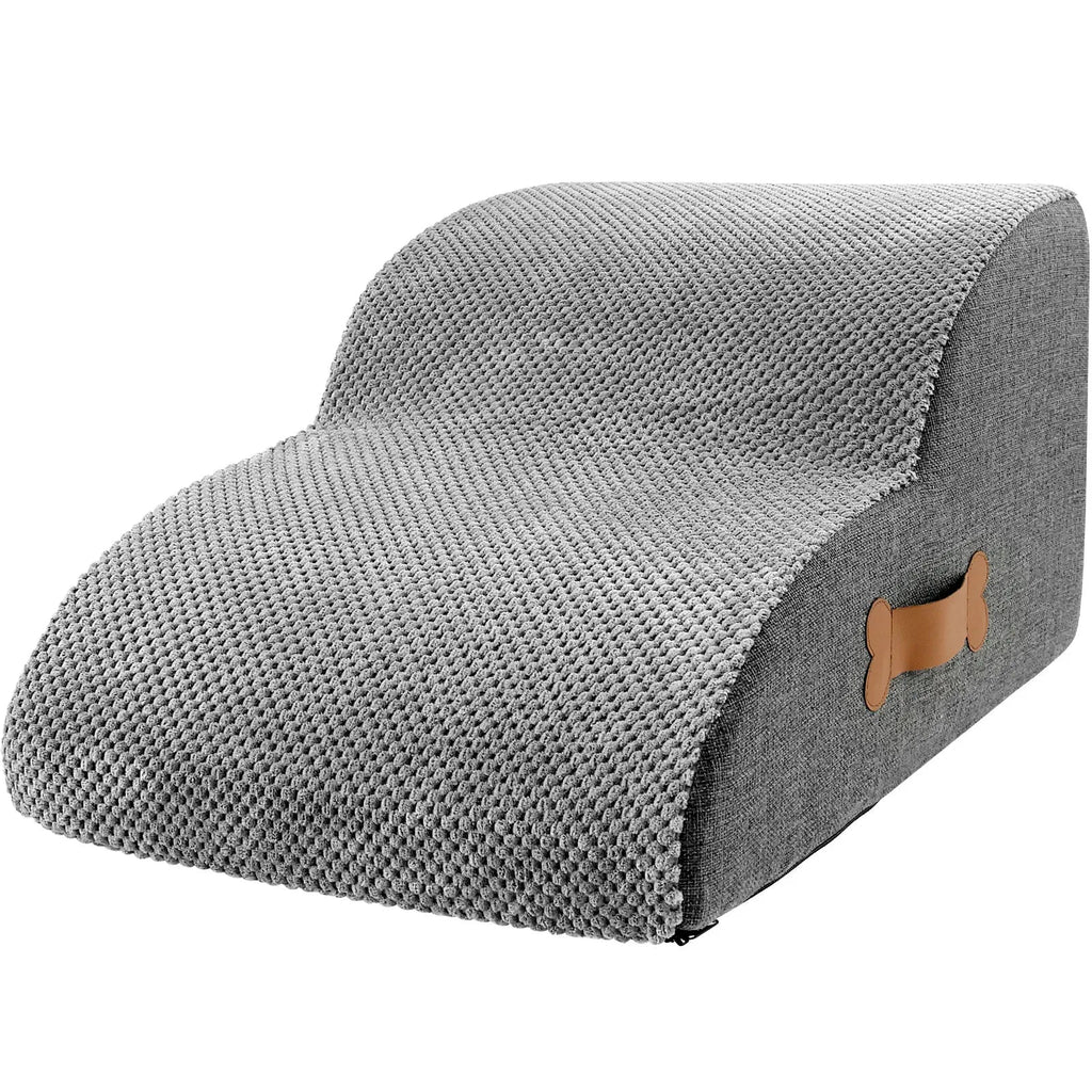 Pet Ramp Stairs with High Density Foam and Velvet Surface for Beds All Vera Mart