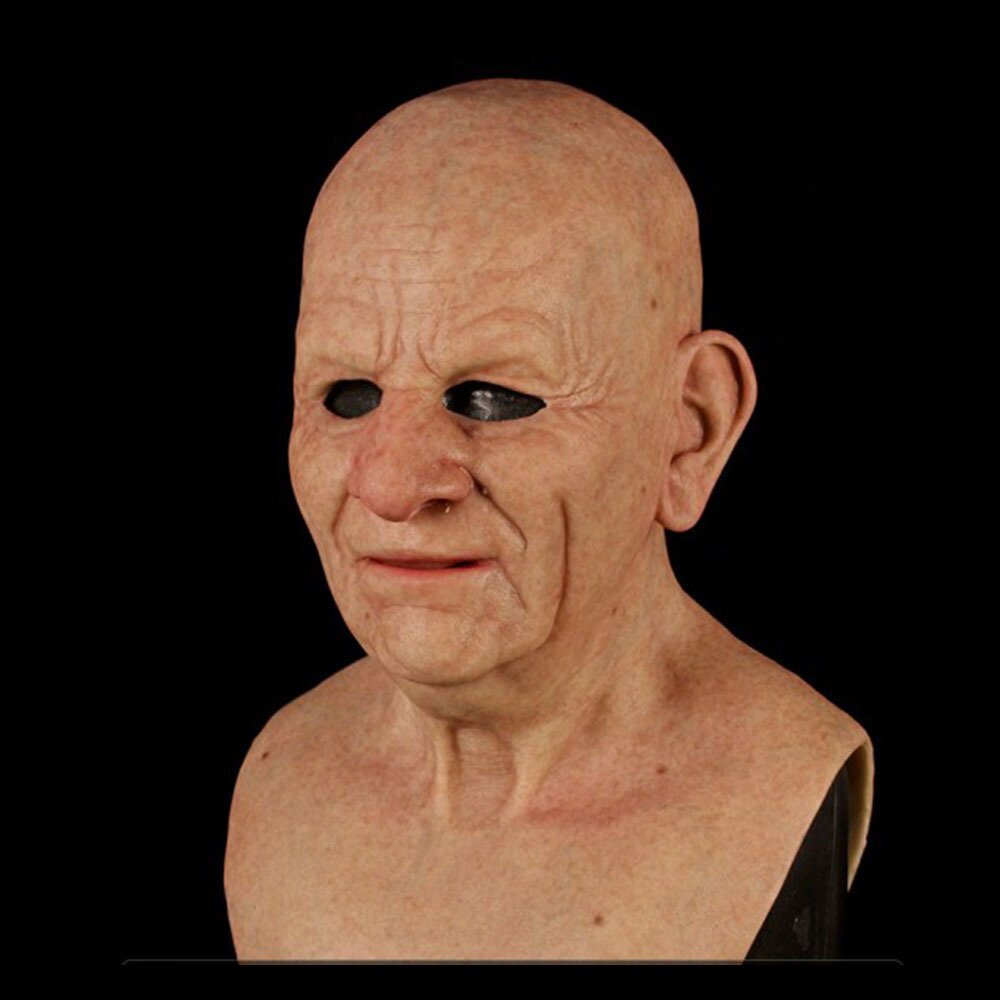 Realistic Old Man Latex Mask with Movable Mouth and Detailed Wrinkles for Adults All Vera Mart