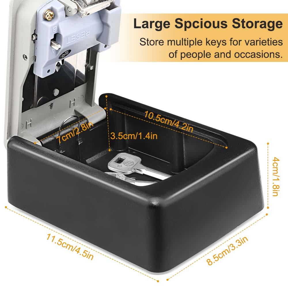 Wall Mount Key Storage Box with 4-Digit Combination and Shutter Cover All Vera Mart