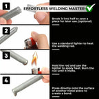Metal Repair Rod for Aluminum and Stainless Steel with Low Temperature Activation, 100mm All Vera Mart