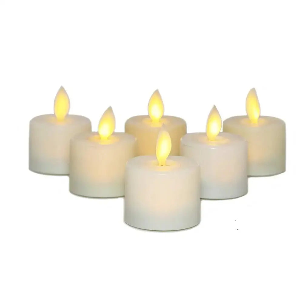 Flameless LED Candles with Remote and Timer, Pack of 6 Warm White Flicker All Vera Mart