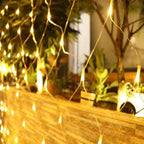 Net Mesh String Lights with Copper Wire and LED Bulbs for Outdoor Patios All Vera Mart