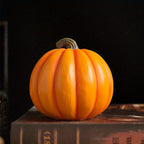 Carved Pumpkin Ornament with Skull Detail for Halloween Decoration All Vera Mart