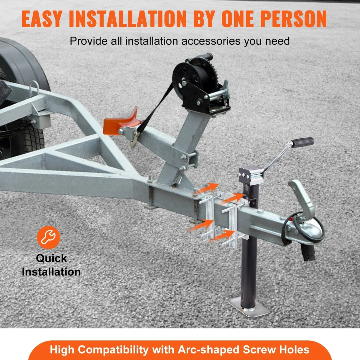 Trailer Jack with Drop Leg Extension for 5000 lb A Frame Hitch All Vera Mart