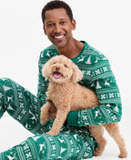 Long Sleeve Pajama Set with Drawstring Waist and Side Pockets, Printed Pattern All Vera Mart