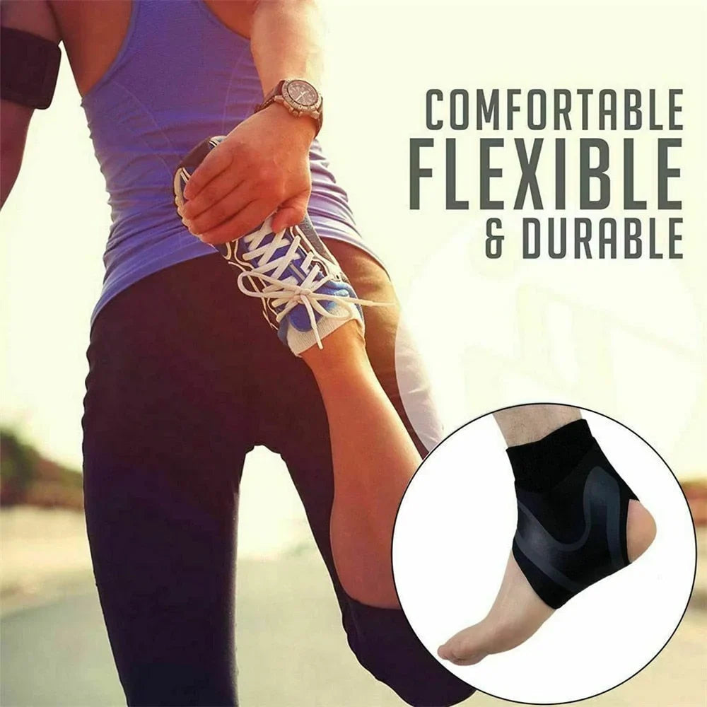 Ankle Support Sleeve with Adjustable Compression Straps and Neoprene All Vera Mart