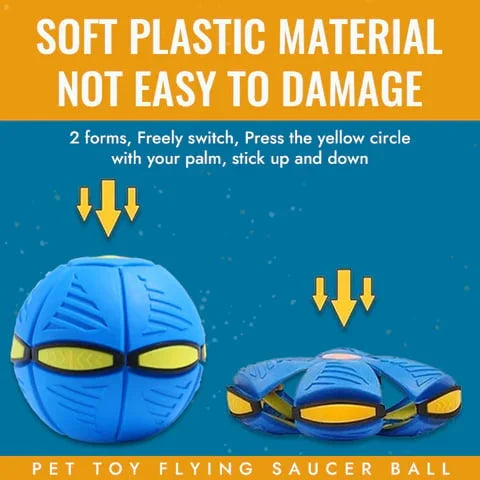 Transforming Flying Disc Ball with Motion Activated Light and Textured Grip All Vera Mart