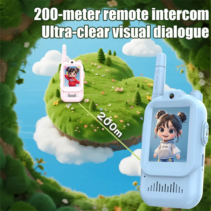 Video Walkie Talkies for Kids with 2.0 Inch Screen and Voice Changing Modes, 2 Pack All Vera Mart