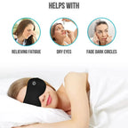 Heated Eye Mask with USB Rechargeable Battery and Gentle Vibration, Removable Silk Cover All Vera Mart