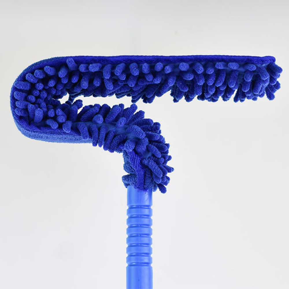 Extendable Ceiling Fan Duster with 180-Degree Flexible Head and Microfiber Bristles All Vera Mart