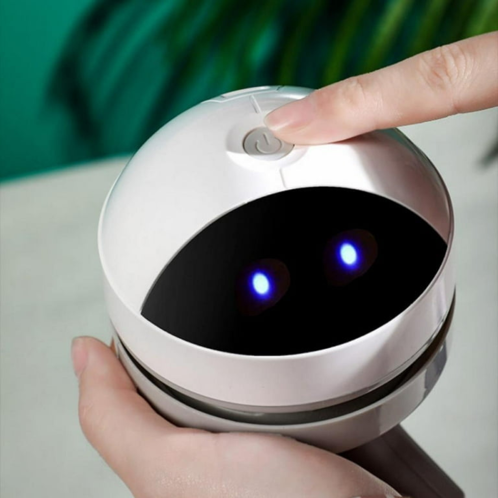 Mini Desk Vacuum Robot with 120-Minute Runtime and USB Charging Cable All Vera Mart