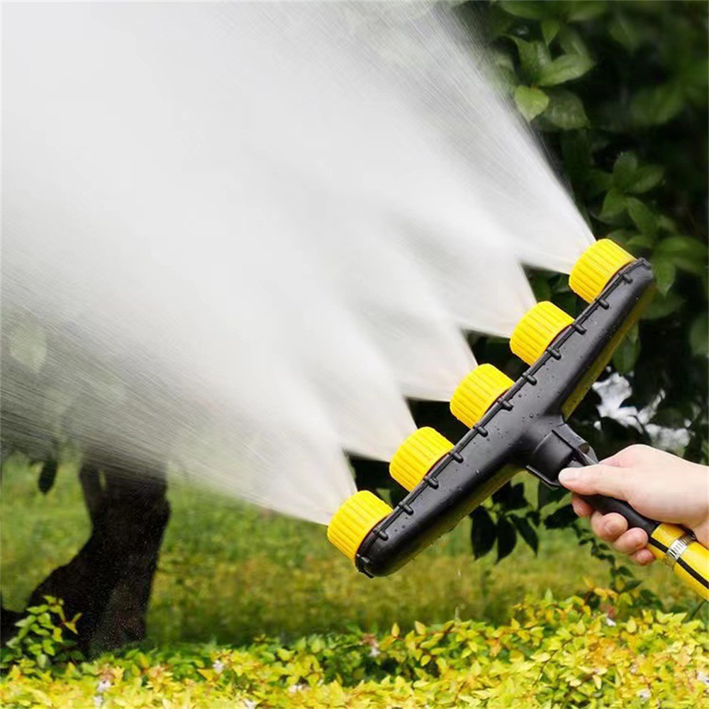 Garden Spray Nozzle with Multiple Patterns and Trigger Lock, Quick Connect Fitting All Vera Mart