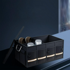 Collapsible Car Trunk Organizer with Adjustable Dividers and Moisture Resistant Base All Vera Mart