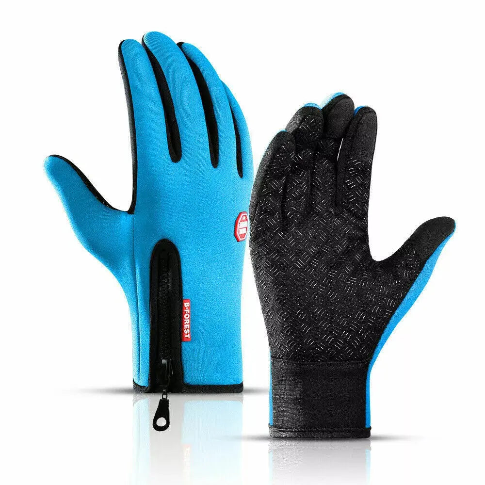 Touchscreen Winter Gloves with Thermal Lining and Silicone Grip, Adjustable Wrist Strap All Vera Mart