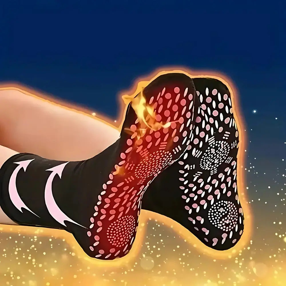 Heated Socks with Rechargeable Battery and Adjustable Heat Levels, 5 Pairs All Vera Mart