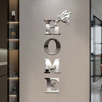 Geometric Mirror Wall Sticker with Self-Adhesive Backing and Reflective Acrylic Surface All Vera Mart