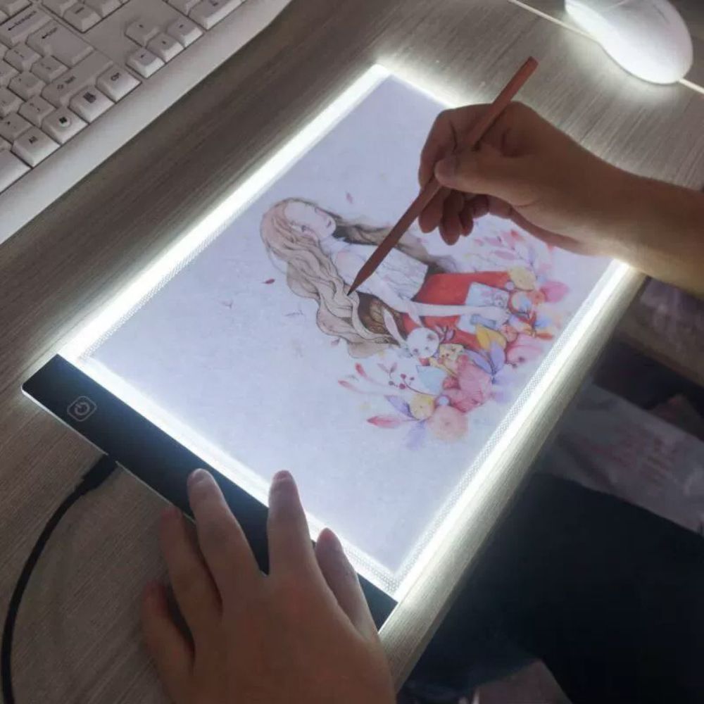 LED Light Pad for Tracing with Three Brightness Settings, A4 A5 Sizes All Vera Mart