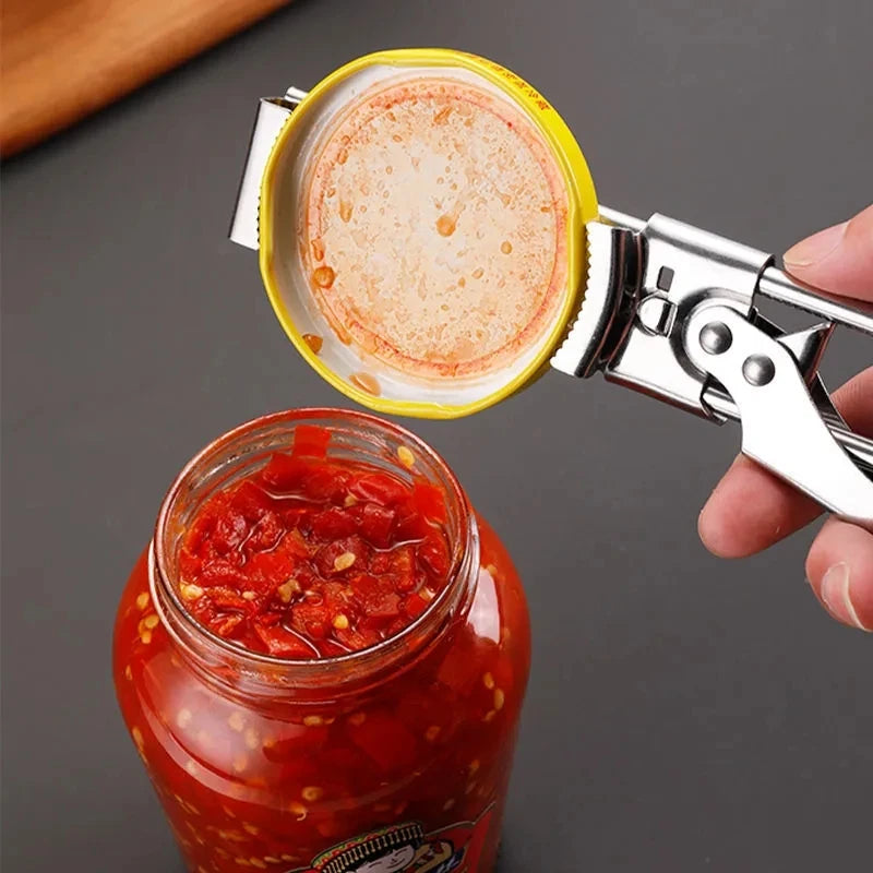 Adjustable Jar Lid Opener with Lever Action and Concave Grip Slot All Vera Mart