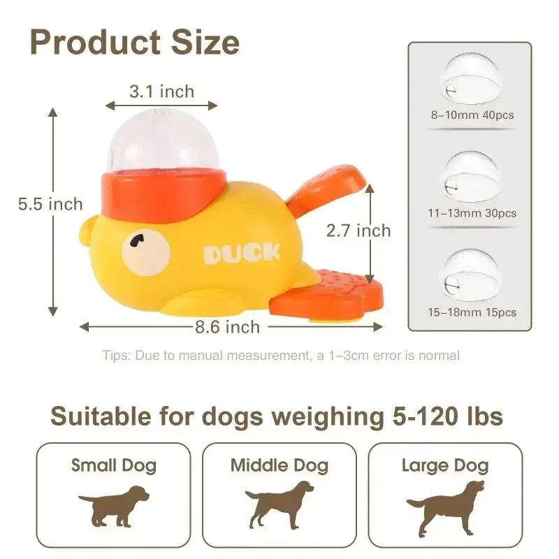 Dog Puzzle Feeder with Duck Shape and Slow Feed Openings All Vera Mart