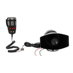 12V 80W 135dB 7-Tone Car Warning Siren Horn Mic PA Speaker System Auto Security Alarm Warning Amplifier Hooter Compact Design for Car Use allveramart