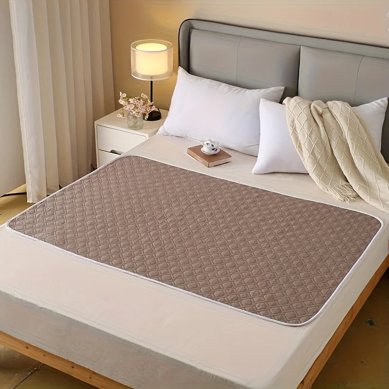 Absorbent Bed Protector Pad with Waterproof Barrier and Nonslip Backing All Vera Mart