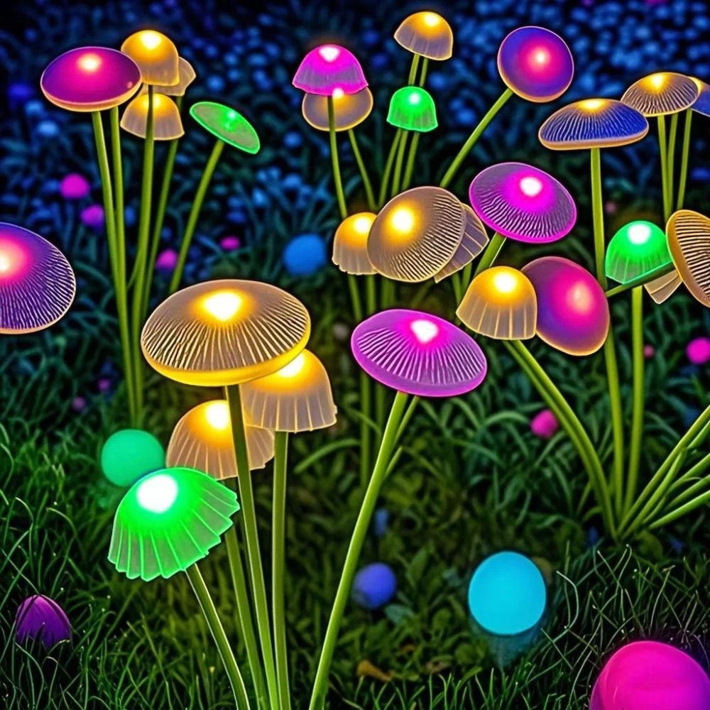 Solar Garden Light with Swaying Jellyfish Design and Dual Lighting Modes All Vera Mart