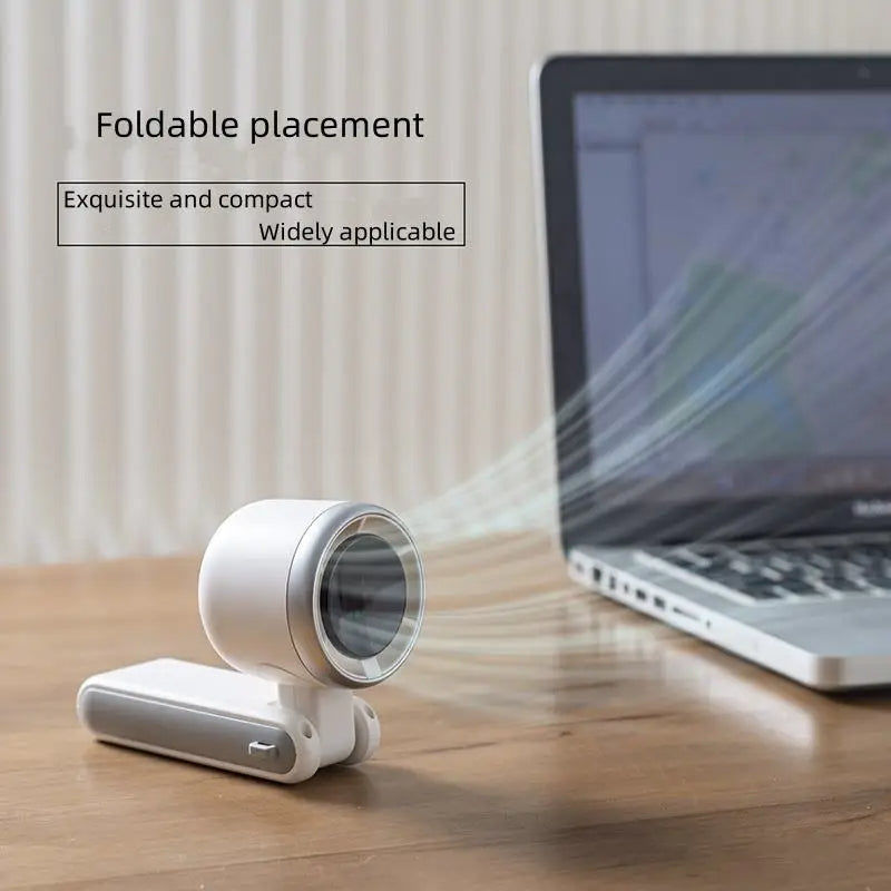 Portable Handheld Fan with 180-Degree Fold and Digital Battery Display, 5-Speed All Vera Mart