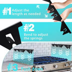 Telescoping Stove Gap Filler with Silicone Grips and Heat Resistant Design, 13.8-27.5in All Vera Mart
