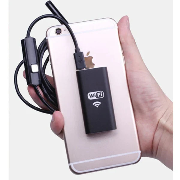 Inspection Camera with 6 LED Lights and Waterproof Head for iPhone and Android All Vera Mart