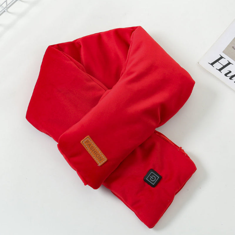 Heated Neck Scarf with Three Temperature Settings and Water Resistant Velvet