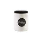 Ceramic Coffee Canister 800ml with Airtight Lid and White Finish All Vera Mart