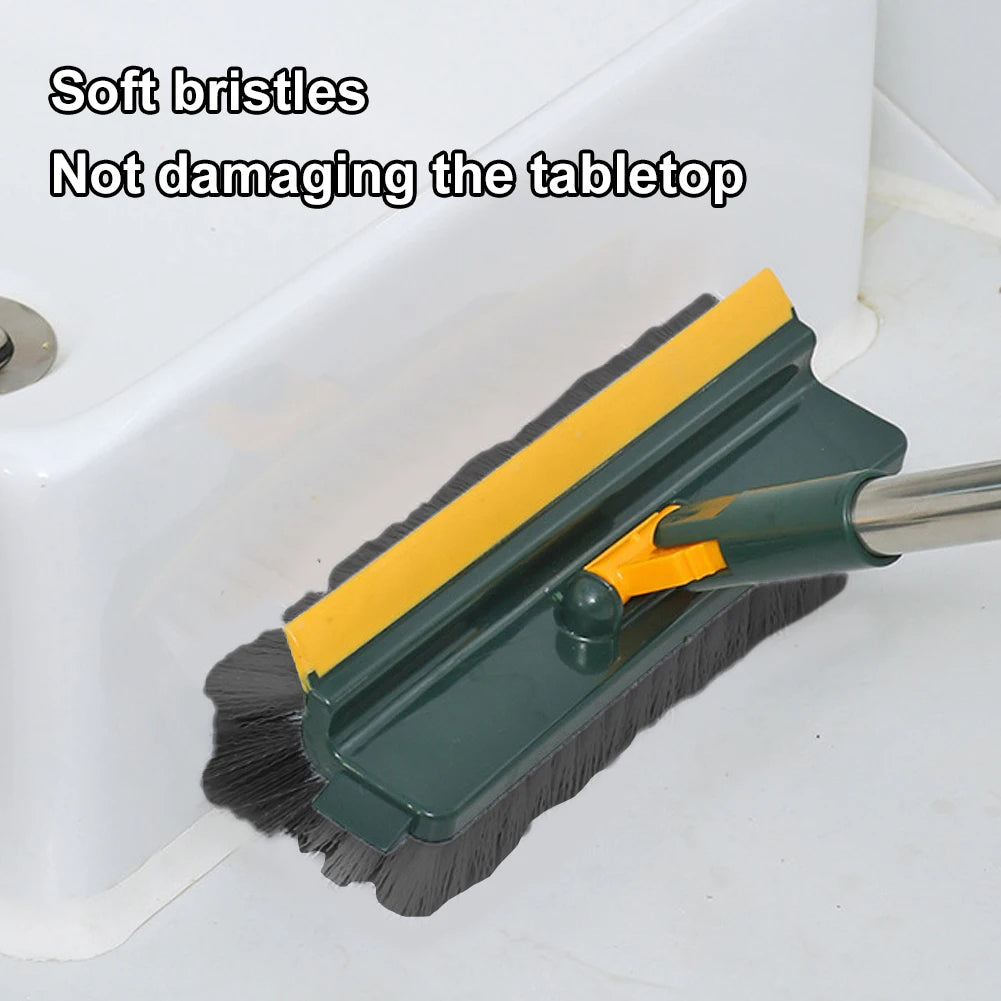 Extended Handle Floor Brush with Rotating Head and Built-In Scraper All Vera Mart