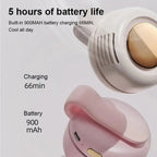 Portable Clip Fan with Bladeless Opening and 23-Hour Battery for Neck or Waist Wear All Vera Mart