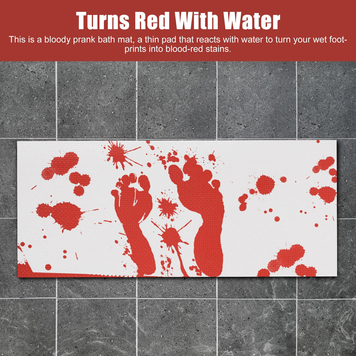 Temperature Reactive Shower Mat with Slip Resistant Texture and Quick Drying PVC All Vera Mart