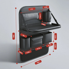 Back Seat Organizer with Foldable Tray and Tablet Holder, Multiple Storage Pockets All Vera Mart