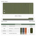 Inflatable Mattress with Built-In Foot Pump and Coupling Buttons for Camping All Vera Mart