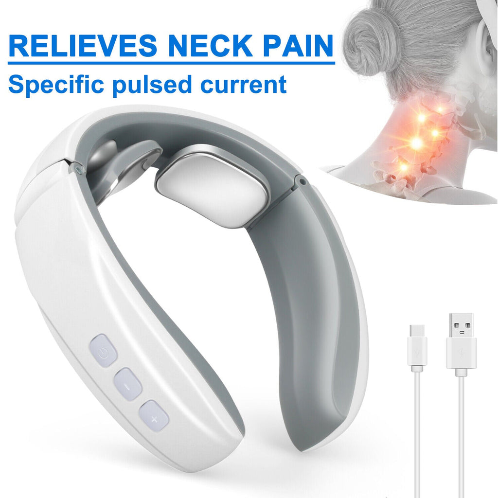 Rechargeable Neck Massager with Four Pulse Contacts and Six Massage Modes All Vera Mart