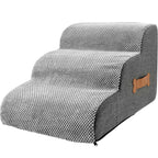 Pet Ramp Stairs with High Density Foam and Velvet Surface for Beds All Vera Mart