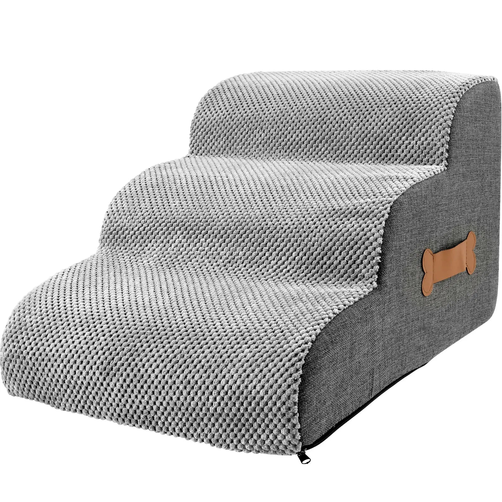 Pet Ramp Stairs with High Density Foam and Velvet Surface for Beds All Vera Mart