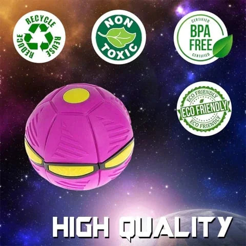 Transforming Flying Disc Ball with Motion Activated Light and Textured Grip All Vera Mart