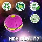 Transforming Flying Disc Ball with Motion Activated Light and Textured Grip All Vera Mart