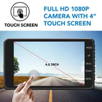Dual Lens Dash Camera with 1080p Front and Rear Recording, Impact Detection All Vera Mart