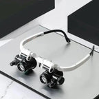 LED Headband Magnifier with 8x 15x 23x Lenses and Dual Adjustable LEDs, Detachable Frame All Vera Mart