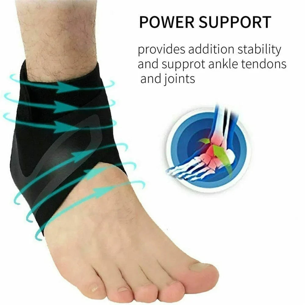 Ankle Support Sleeve with Adjustable Compression Straps and Neoprene All Vera Mart