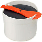 Microwave Steam Cooker with Locking Paddle and Colander, 2-Liter Capacity All Vera Mart