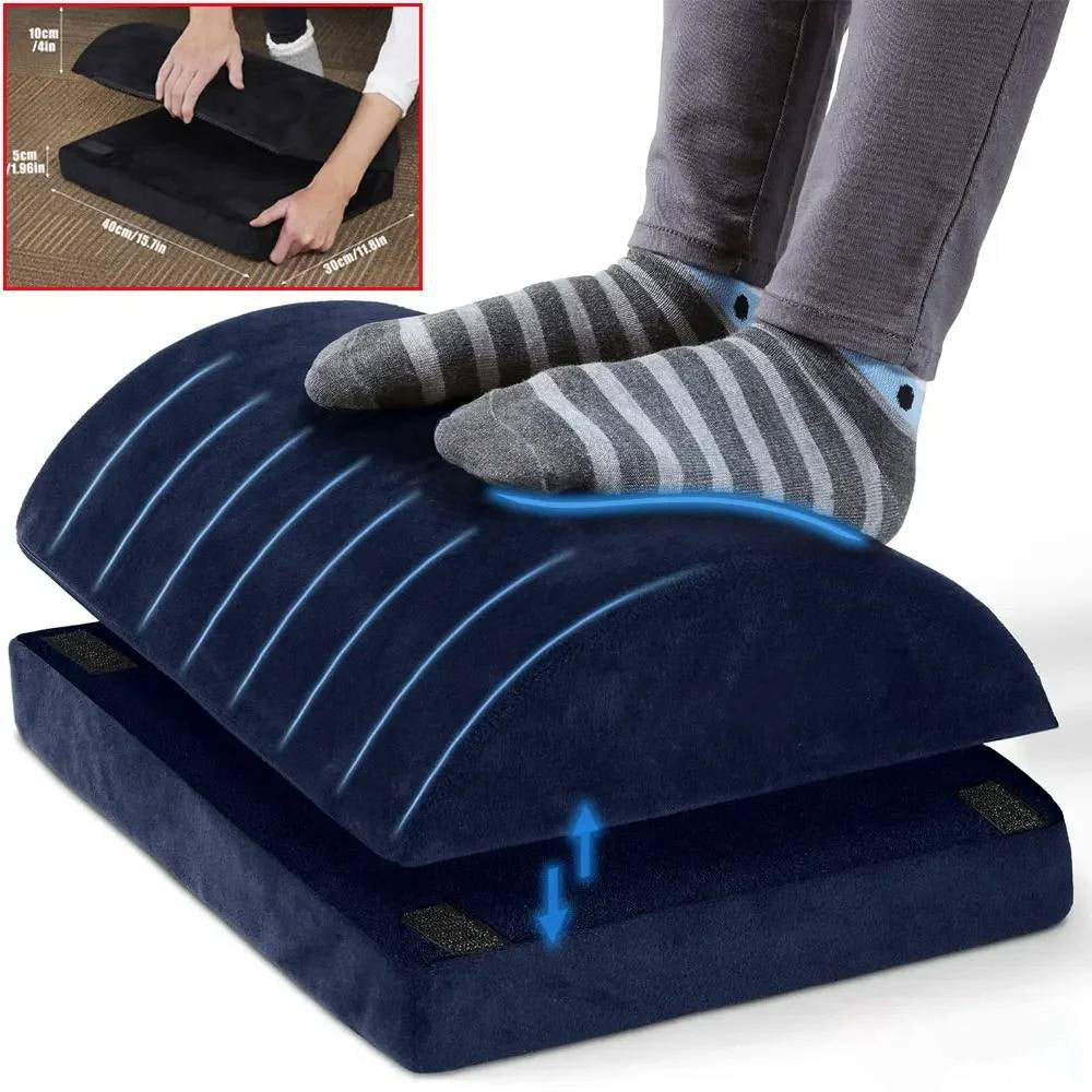 Memory Foam Foot Cushion with Velvet Cover and Non Slip Base for Desk Support All Vera Mart
